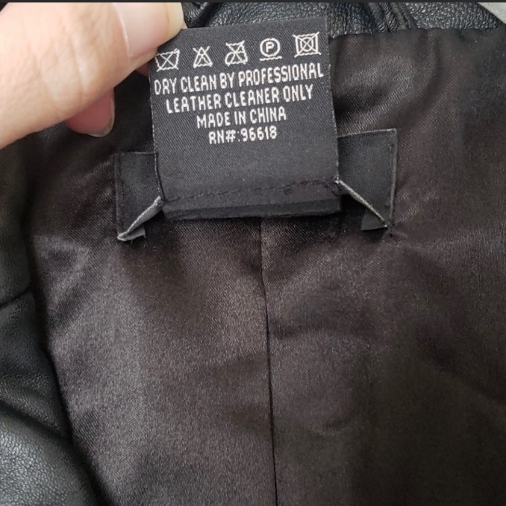 Genuine Leather Mark Alan Black Jacket. Size L - Picture 3 of 15